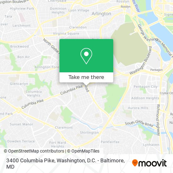 3400 Columbia Pike map