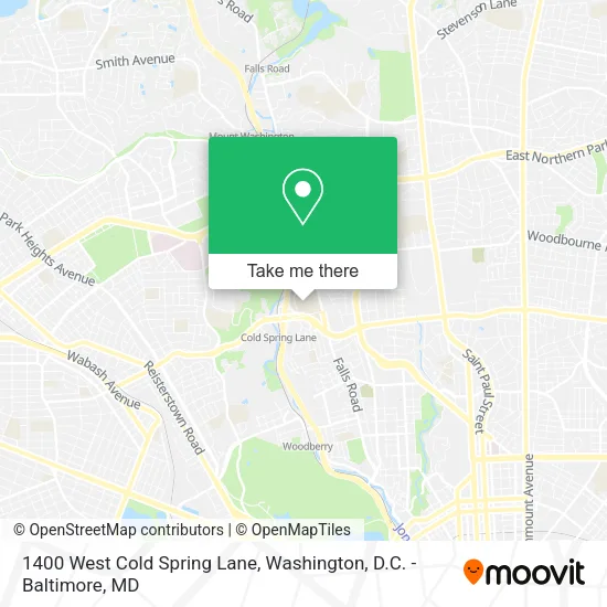 1400 West Cold Spring Lane map