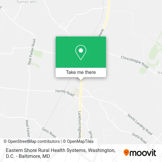 Eastern Shore Rural Health Systems map