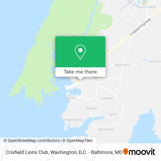 Mapa de Crisfield Lions Club
