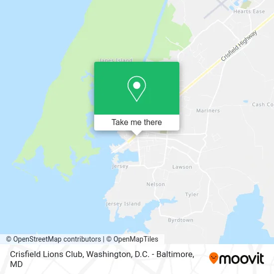 Crisfield Lions Club map