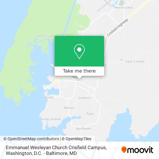 Mapa de Emmanuel Wesleyan Church Crisfield Campus