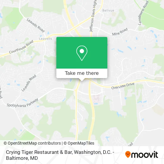 Mapa de Crying Tiger Restaurant & Bar