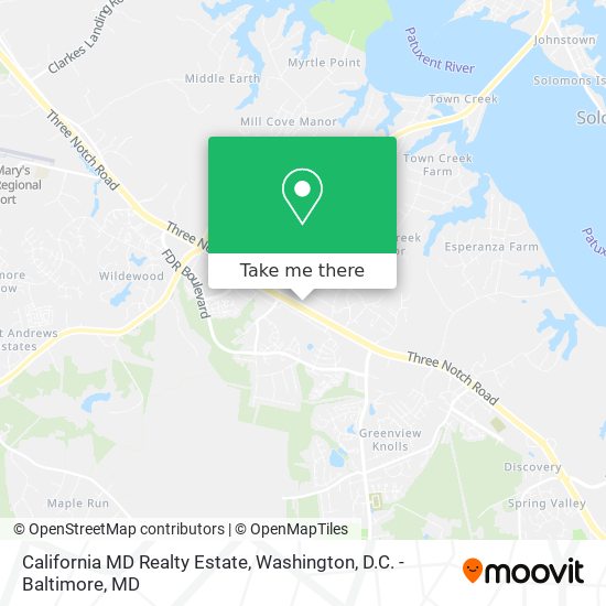 California MD Realty Estate map