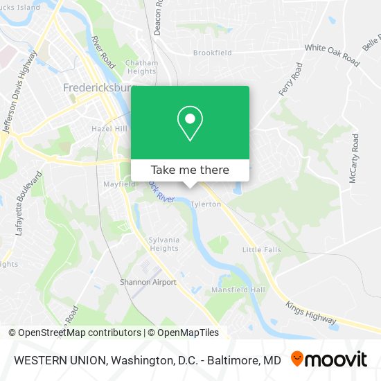WESTERN UNION map