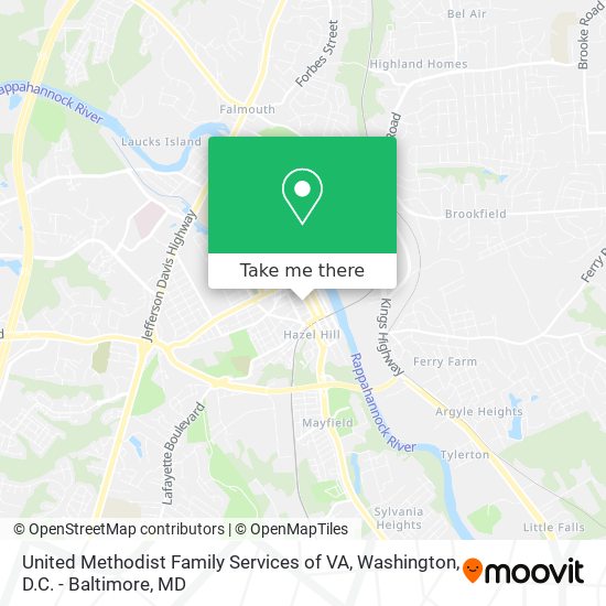 Mapa de United Methodist Family Services of VA