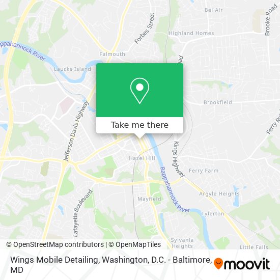 Mapa de Wings Mobile Detailing