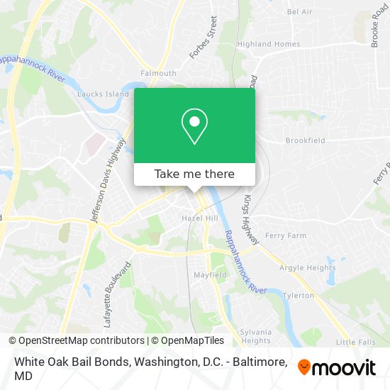 Mapa de White Oak Bail Bonds