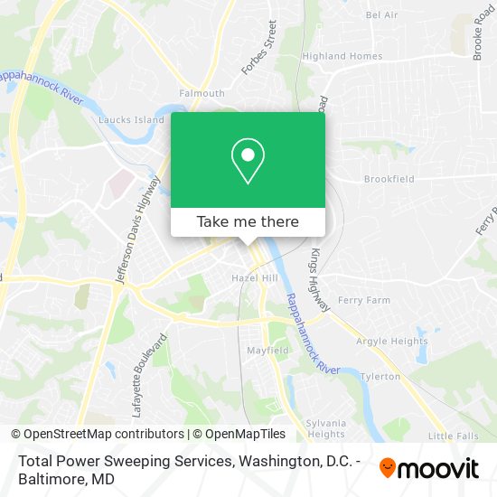 Total Power Sweeping Services map