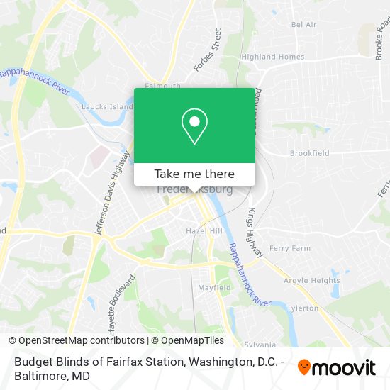 Budget Blinds of Fairfax Station map