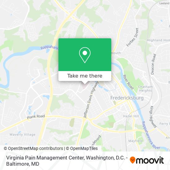 Mapa de Virginia Pain Management Center