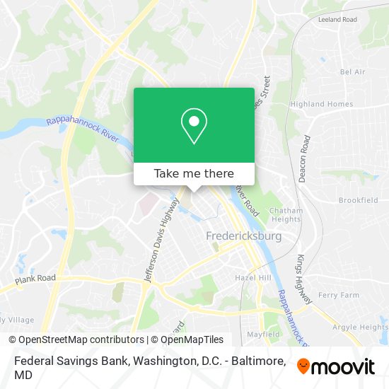 Federal Savings Bank map