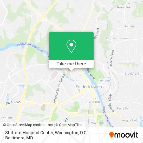 Mapa de Stafford Hospital Center