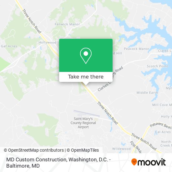 MD Custom Construction map