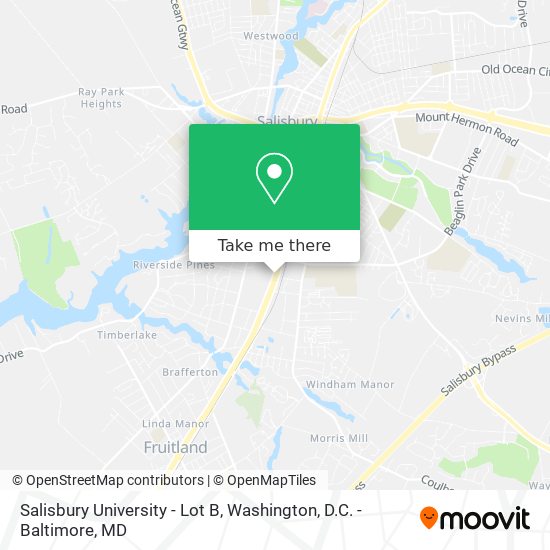 Mapa de Salisbury University - Lot B