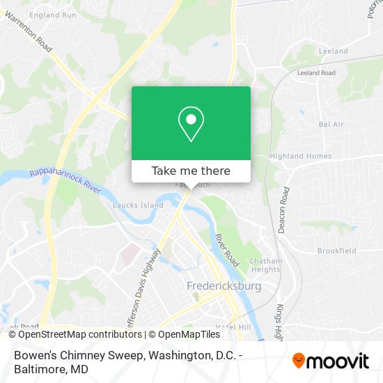 Bowen's Chimney Sweep map