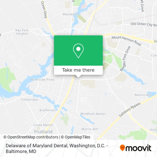 Mapa de Delaware of Maryland Dental
