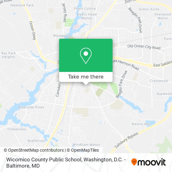 Wicomico County Public School map