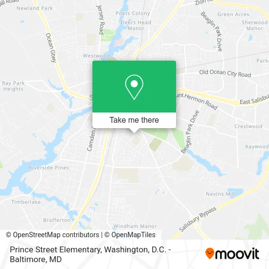 Mapa de Prince Street Elementary