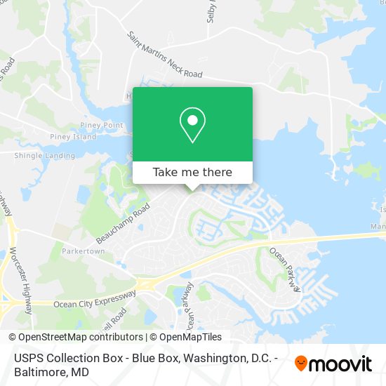 USPS Collection Box - Blue Box map