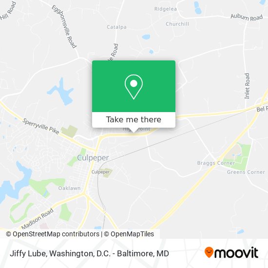 Mapa de Jiffy Lube