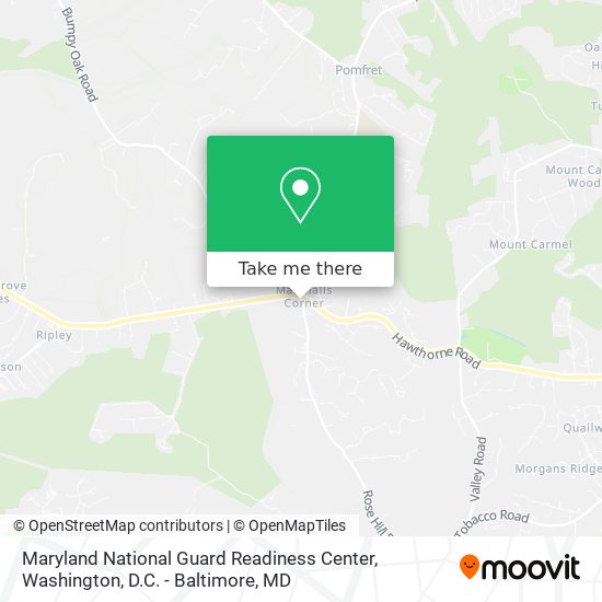 Maryland National Guard Readiness Center map