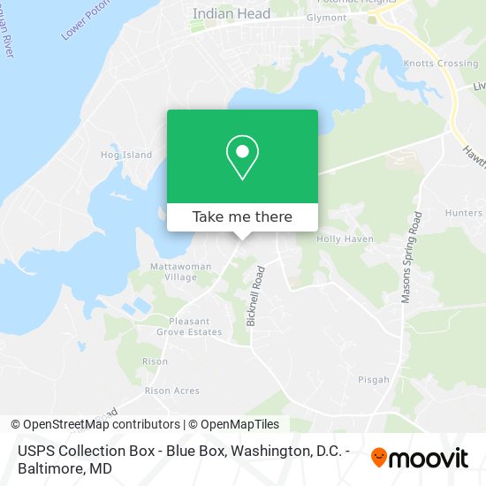 USPS Collection Box - Blue Box map