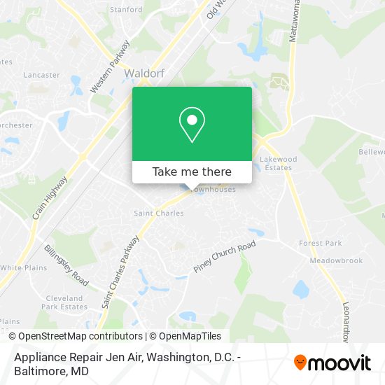 Mapa de Appliance Repair Jen Air