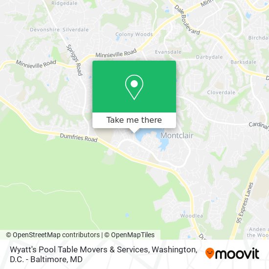 Mapa de Wyatt's Pool Table Movers & Services