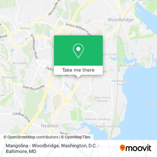 Mangolina - Woodbridge map