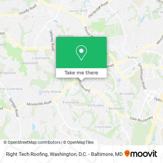 Right Tech Roofing map