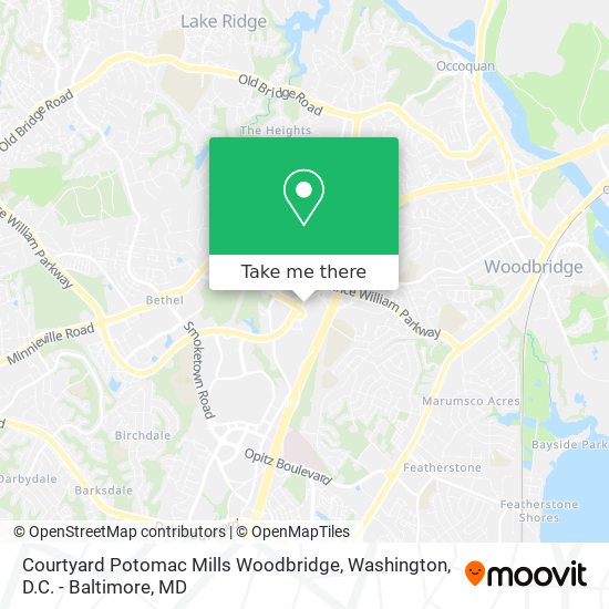 Mapa de Courtyard Potomac Mills Woodbridge