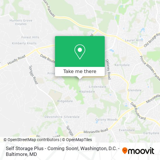 Mapa de Self Storage Plus - Coming Soon!