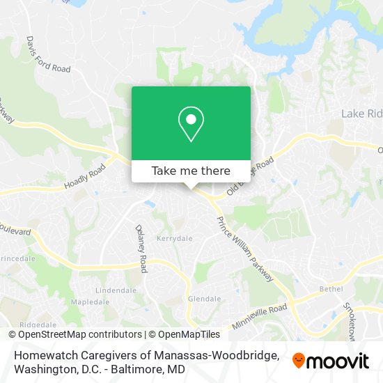 Mapa de Homewatch Caregivers of Manassas-Woodbridge