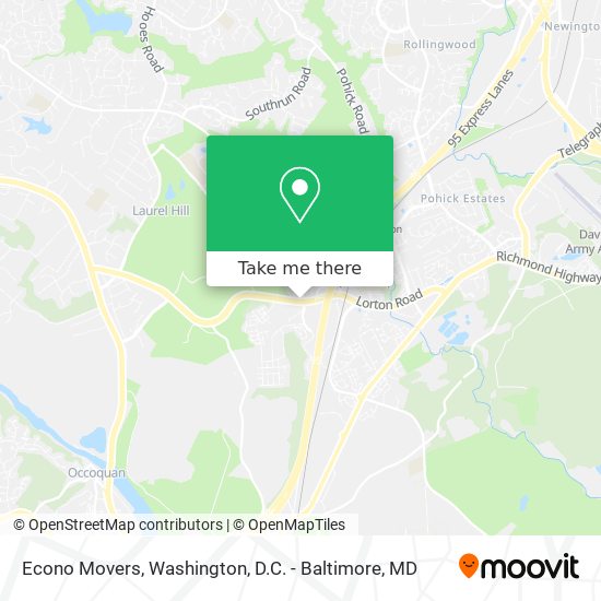 Mapa de Econo Movers