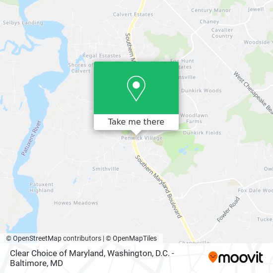 Clear Choice of Maryland map