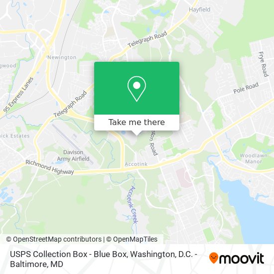 USPS Collection Box - Blue Box map