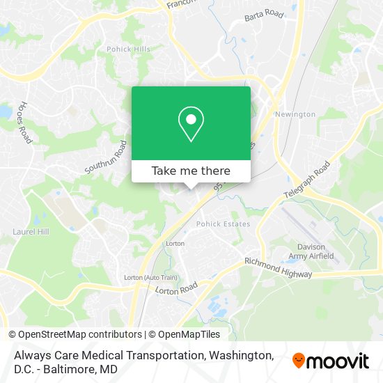 Mapa de Always Care Medical Transportation