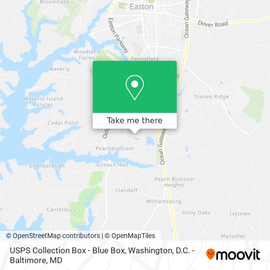 USPS Collection Box - Blue Box map