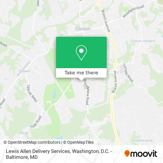 Lewis Allen Delivery Services map