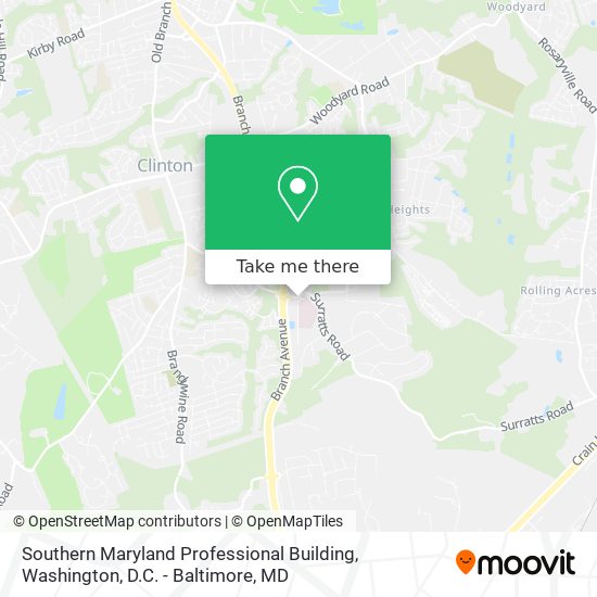 Mapa de Southern Maryland Professional Building