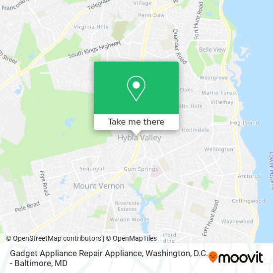 Mapa de Gadget Appliance Repair Appliance