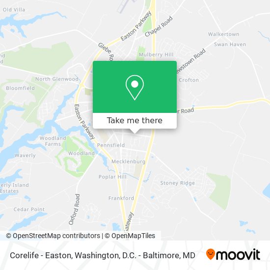 Corelife - Easton map