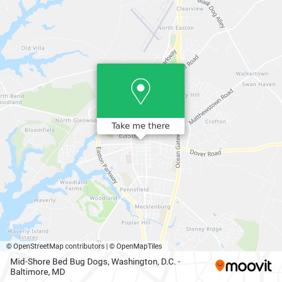 Mid-Shore Bed Bug Dogs map