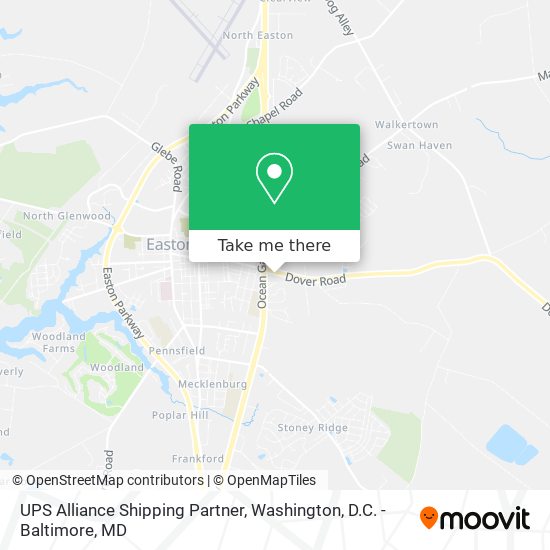 Mapa de UPS Alliance Shipping Partner