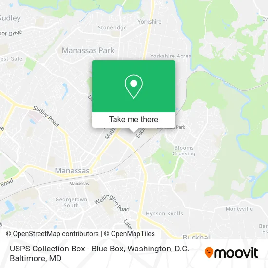 Mapa de USPS Collection Box - Blue Box