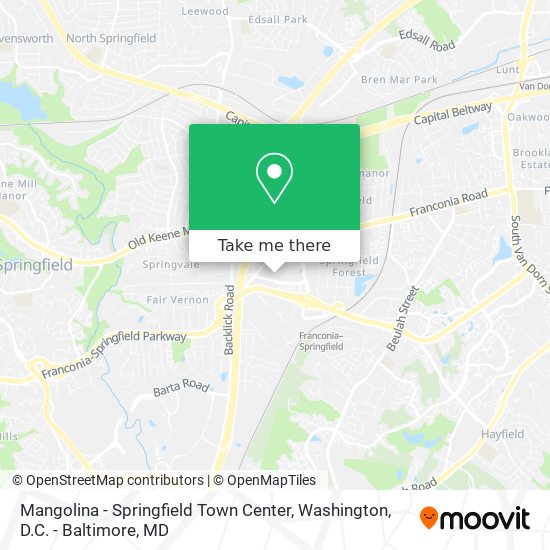 Mangolina - Springfield Town Center map