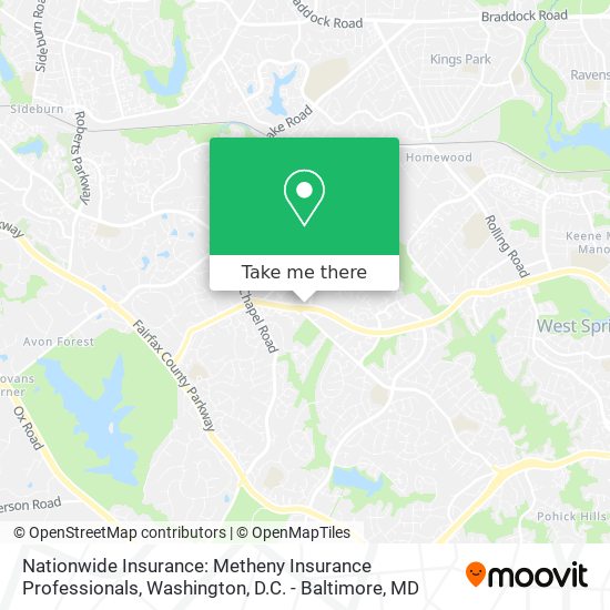 Nationwide Insurance: Metheny Insurance Professionals map