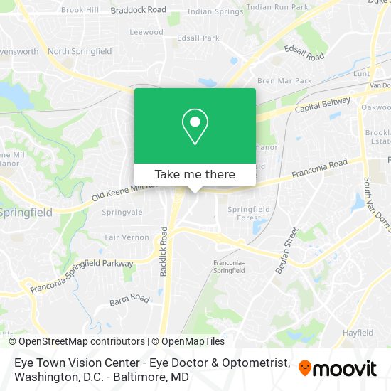 Eye Town Vision Center - Eye Doctor & Optometrist map