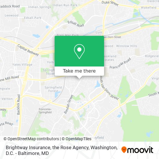 Mapa de Brightway Insurance, the Rose Agency